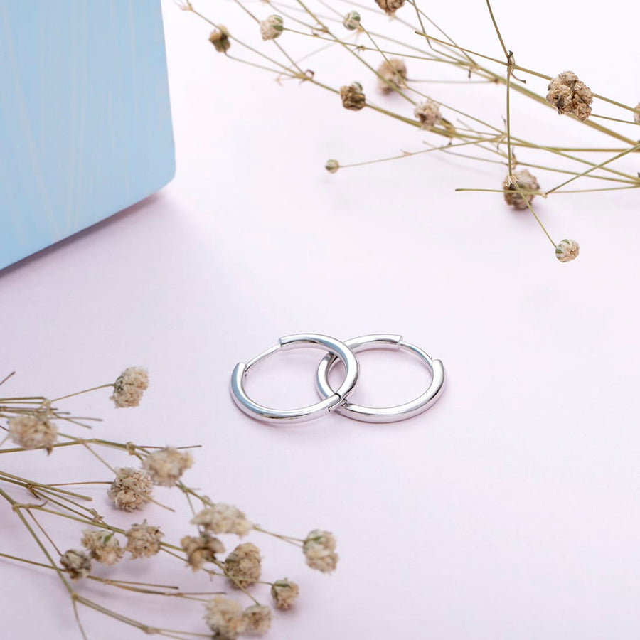 Silver Hoop Earrings | 925 Pure Silver